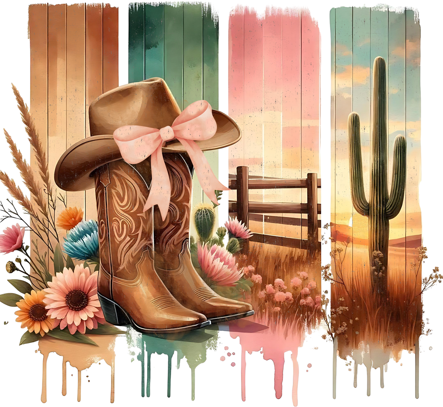 Cowgirl Stiefel mit Hut