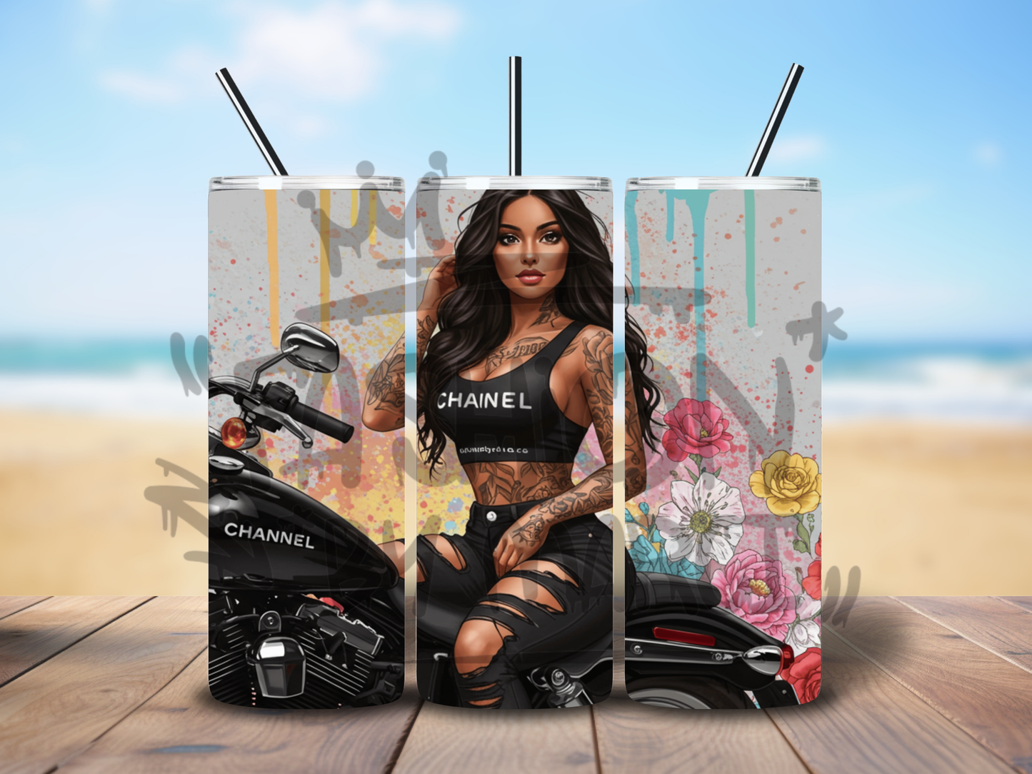 Tumbler Biker Girl