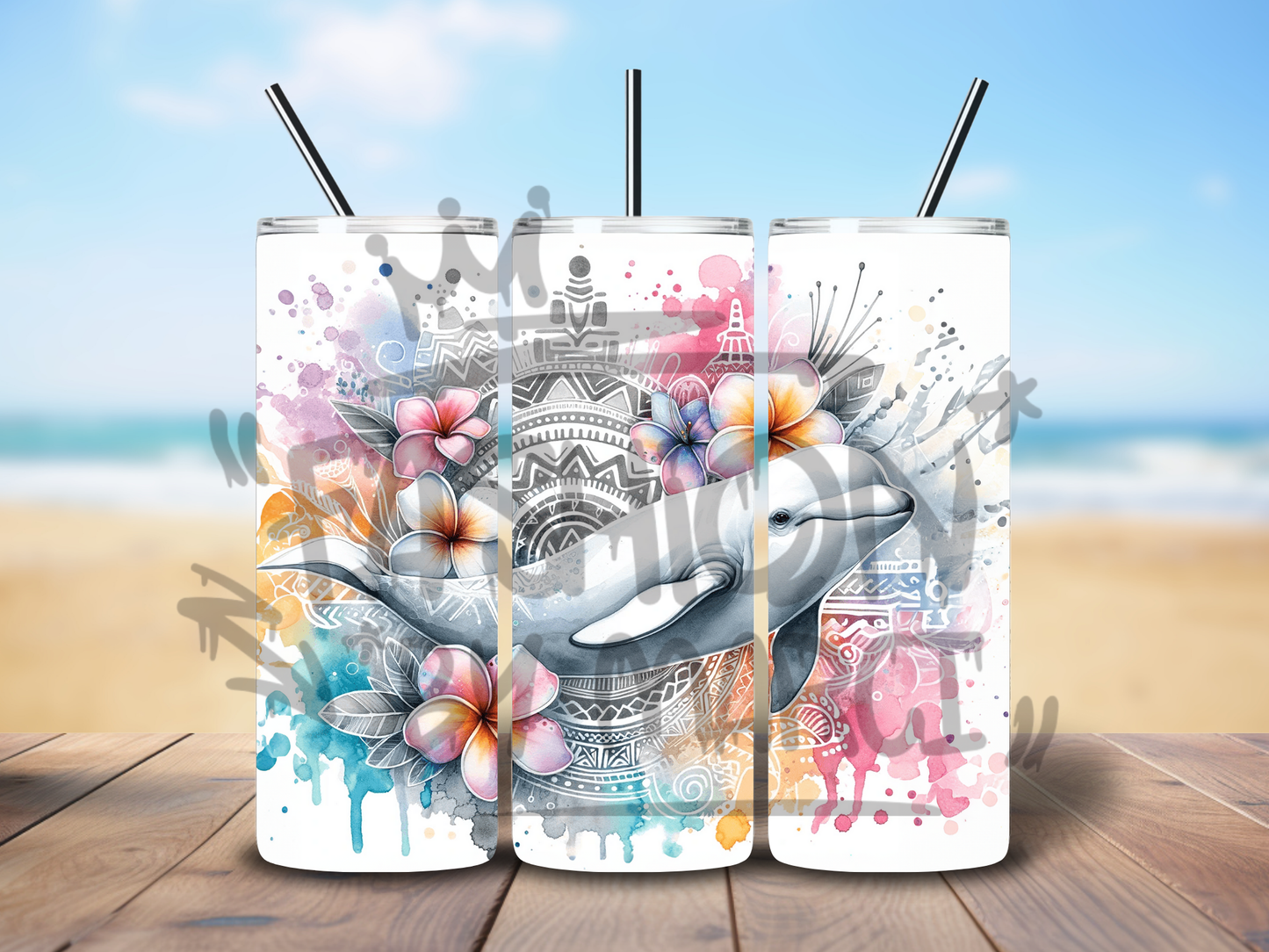 Tumbler Wal mit Mandala