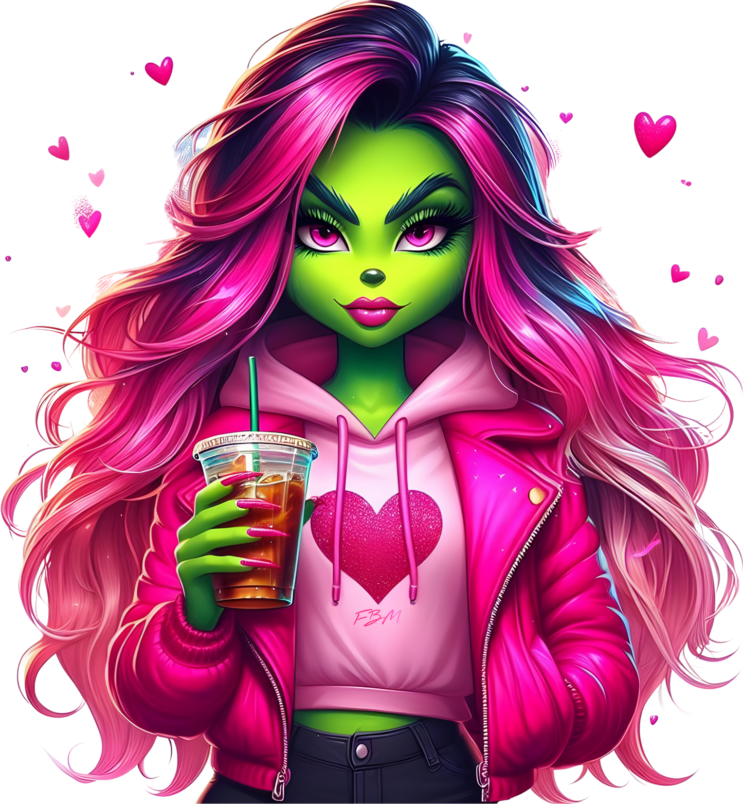 Tumbler Grinch Lady Pink