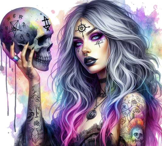 Rainbow Skull Girl