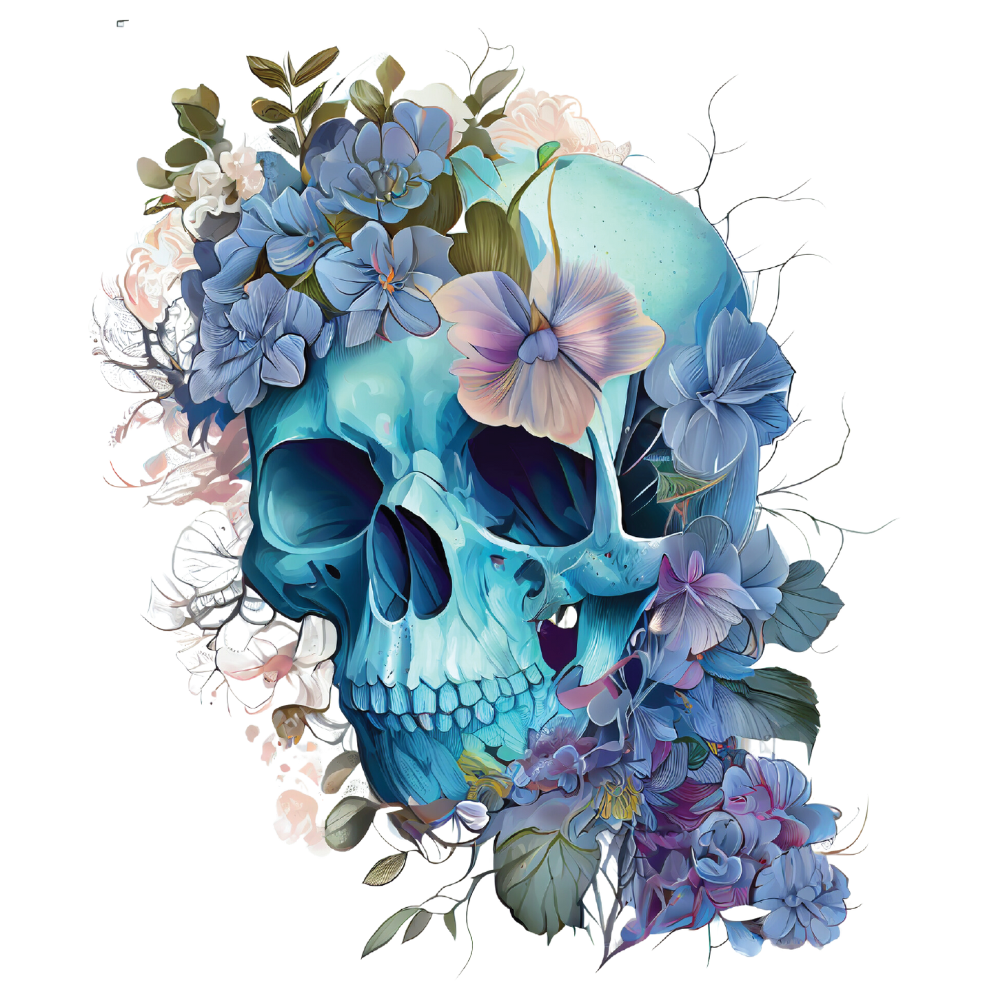 Flora Skulls blau