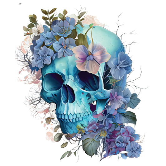 Flora Skulls blau