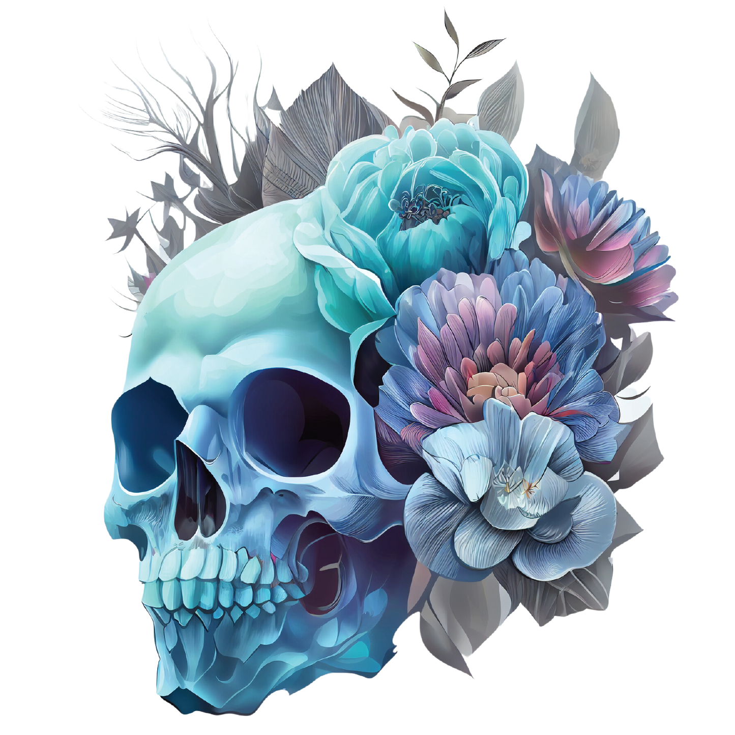 Flora Skulls blau