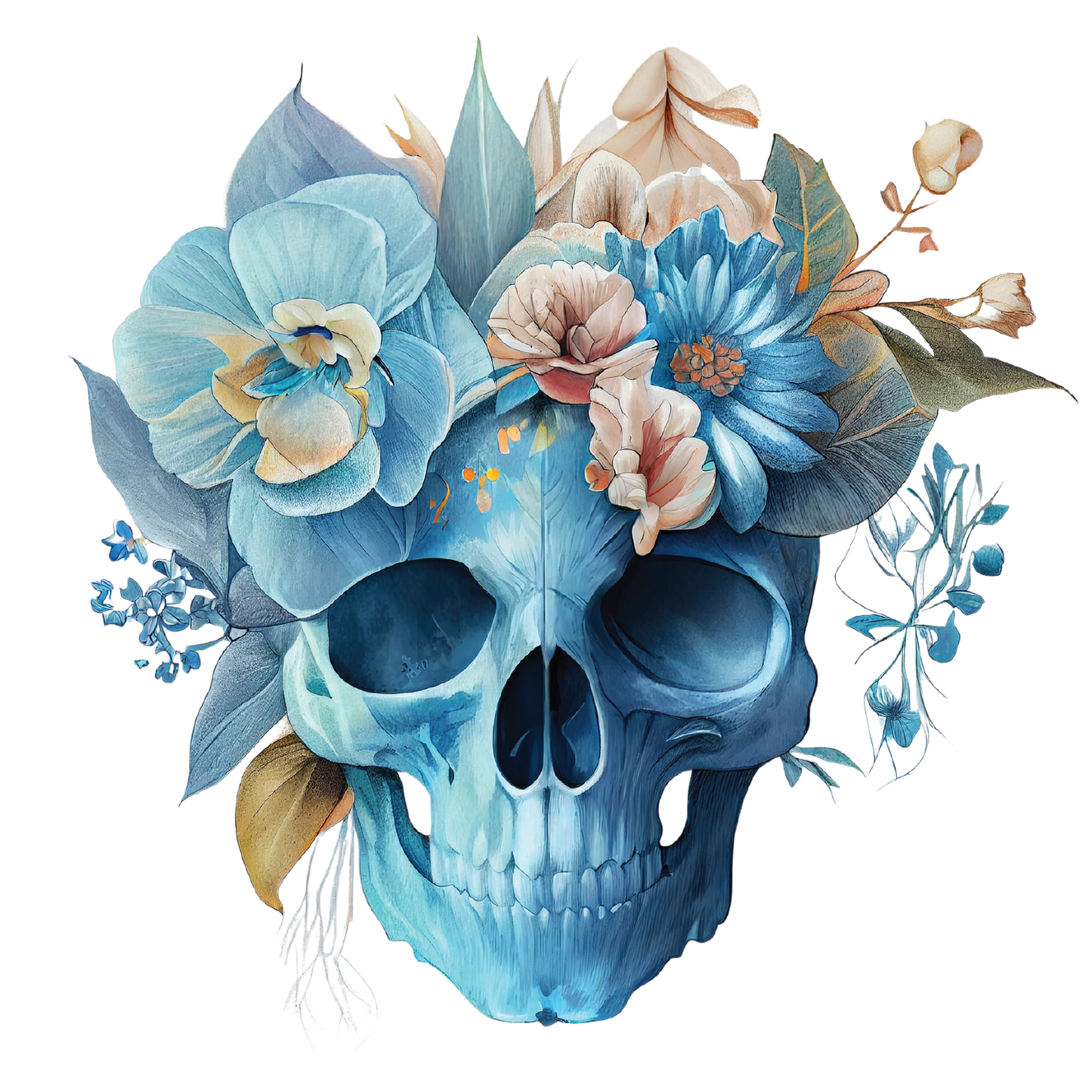 Flora Skulls blau